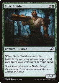 Stoic Builder #231 from Shadows over Innistrad Pokemon card image