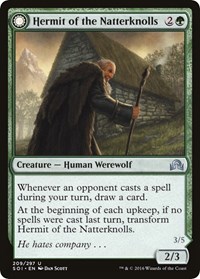 Hermit of the Natterknolls #209 from Shadows over Innistrad Pokemon card image