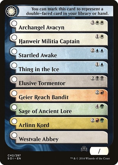 Checklist Card CH2 Shadows over Innistrad
