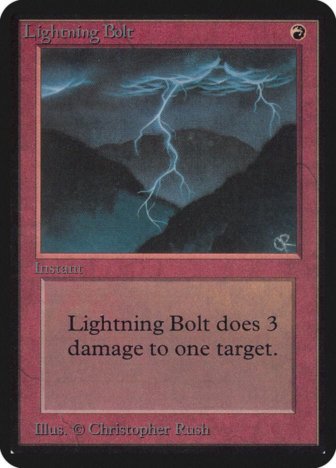 MTG Lightning bolt 稲妻 alpha α Lightning Bolt - Alpha Edition - Magic: The Gathering - TCGplayer.com
