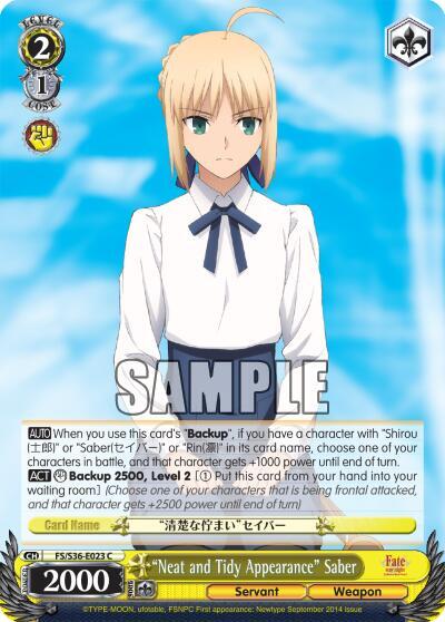 "Neat and Tidy Appearance" Saber