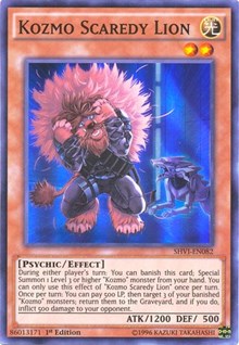 Kozmo Scaredy Lion Shining Victories Yugioh Online Gaming Store For Cards Miniatures Singles Packs Booster Boxes