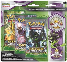 Fates Collide Three Pack Pin Blisters [Mega Alakazam] from XY - Fates Collide Pokemon card image