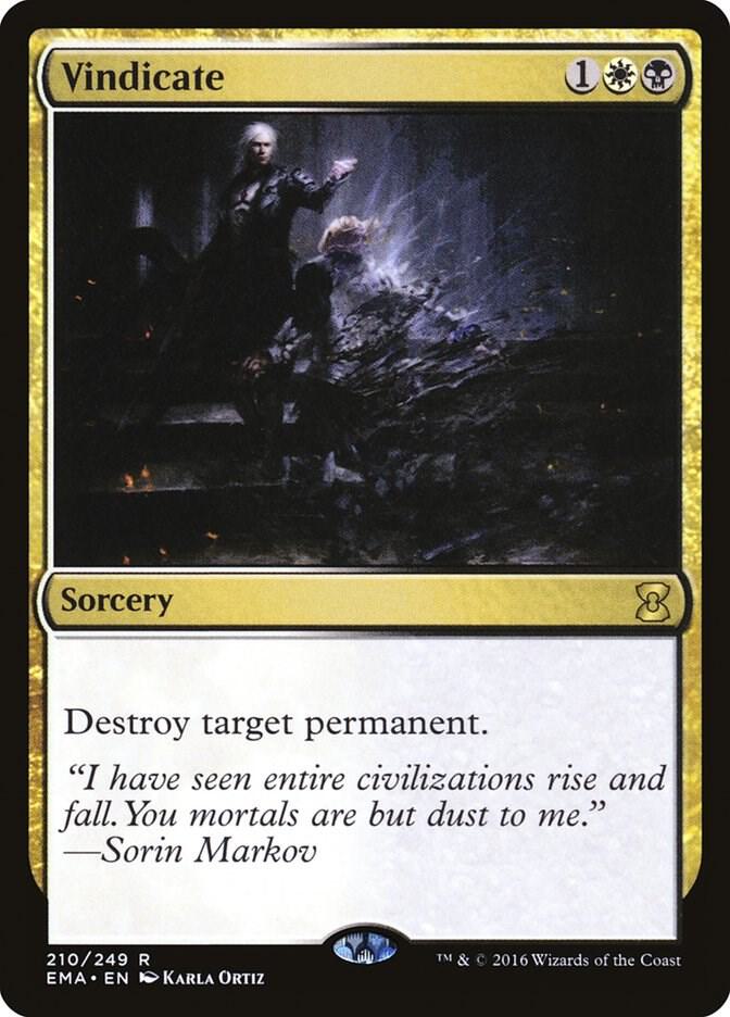 Vindicate 210 card