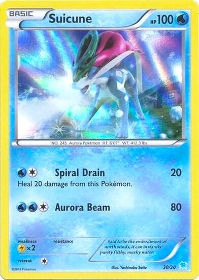 Suicune (30 - Holo) 30/30 from XY Trainer Kit: Pikachu Libre & Suicune