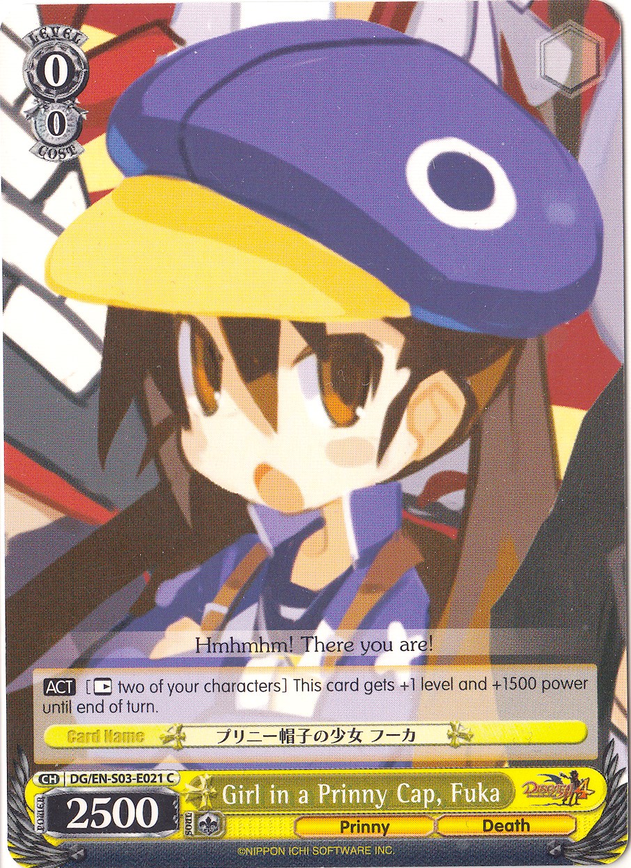 Girl in a Prinny Cap, Fuka (Disgaea) — Weiss Schwarz card
