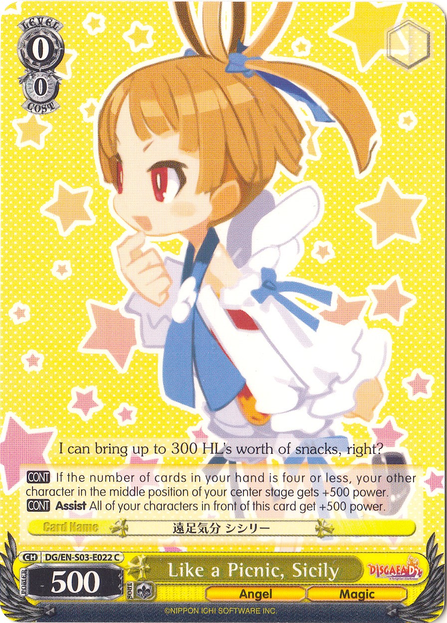 Like a Picnic, Sicily (Disgaea) — Weiss Schwarz card