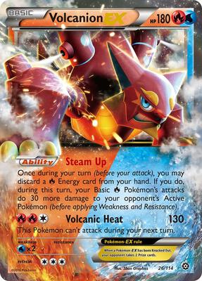 英語版　Volcanic  Volcanion EX (Secret) 115/114 XY - Steam Siege Holo for sale