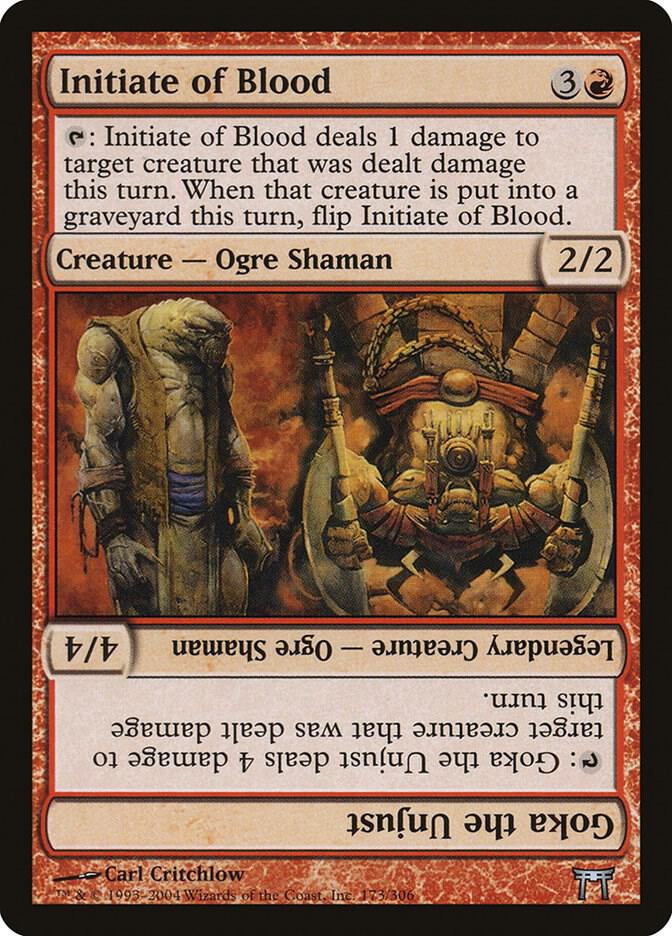 Initiate of Blood // Goka the Unjust 173 card