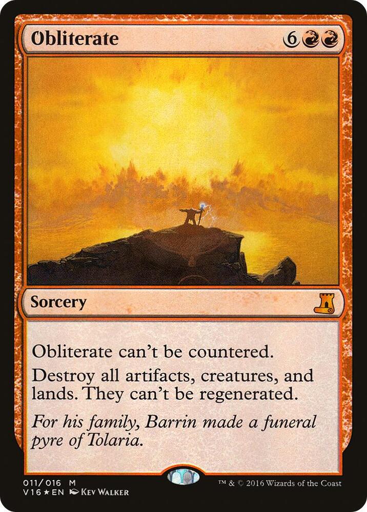 Mtg 抹消/Obliterate 英語版　foil Obliterate - From the Vault: Lore - Magic: The Gathering