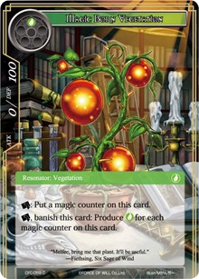 Magic Born Vegetation - Force of Will Curse of the Frozen Casket trading card