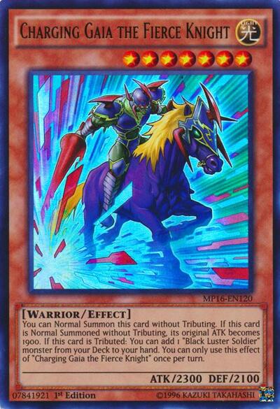 Charging Gaia the Fierce Knight