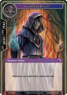 Alhazred's Zealot - Force of Will Curse of the Frozen Casket trading card