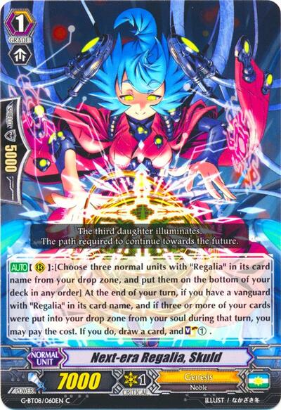 Next-era Regalia, Skuld