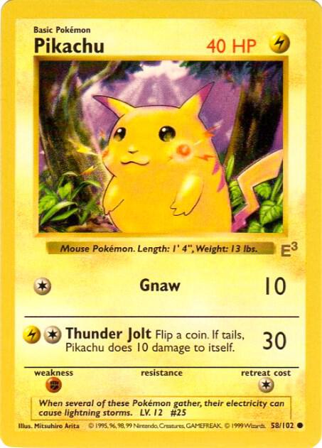 Pikachu - 58/102 (E3 Stamped with Red Cheeks) 058/102 from Miscellaneous Cards & Products