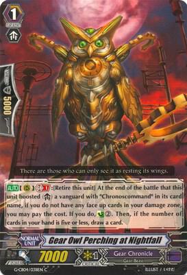 Gear Owl Perching at Nightfall