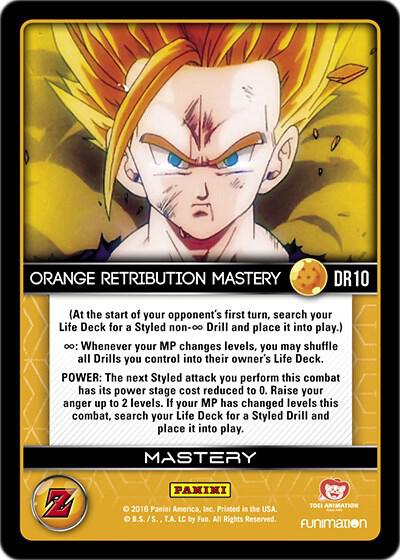 未開封】貴重　ＡＲＩＡ the ORIGINATION　トレカ　ORANGE Orange Retribution Mastery - Panini: Awakening - Dragon Ball Z TCG