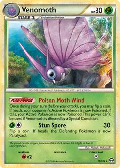 Venomoth - 11/102 (HGSS Triumphant) 011/102 from Deck Exclusives