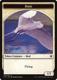 Bird (002) // Saproling  (016) Double-Sided Token - Commander 2016 - Magic: The Gathering card