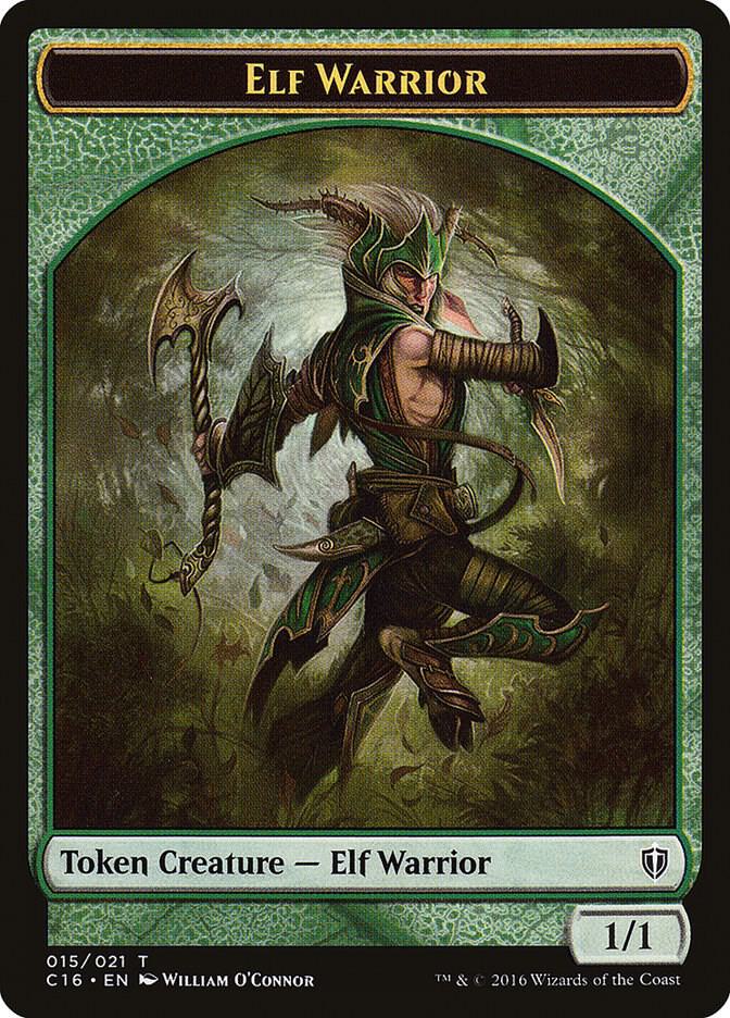 Elf Warrior // Zombie Double-Sided Token 15 // 11 card