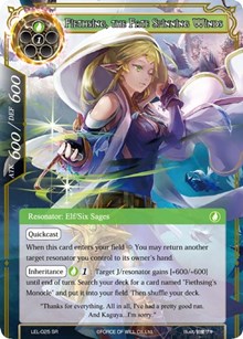 Fiethsing, the Fate Spinning Winds - Force of Will Legacy Lost trading card