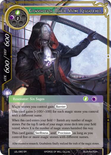 Grusbalesta, Magic Stone Researcher