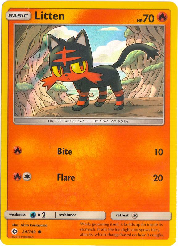 Litten - 24/149 (Water Web Holo) 024/149 from Miscellaneous Cards & Products