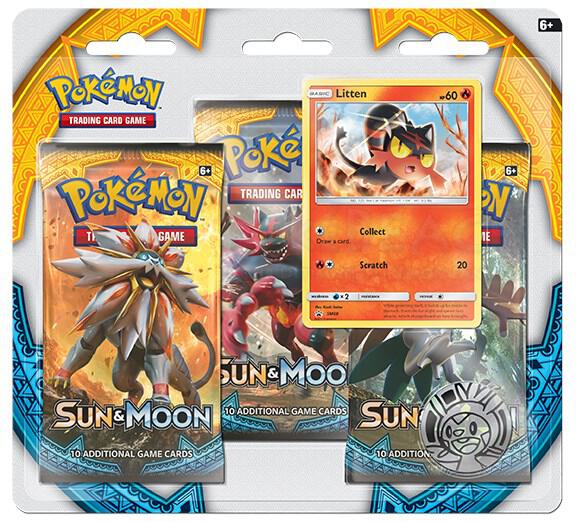 Sun & Moon Base Set 3 Pack Blister [Litten] - SM Base Set