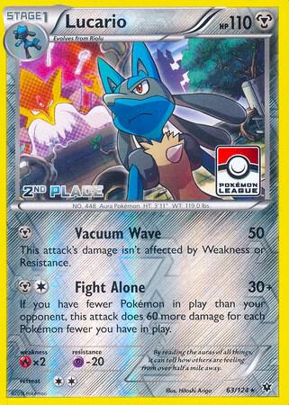 Lucario - 63/124 (Pokemon League) [2nd Place] 063/124 from League & Championship Cards