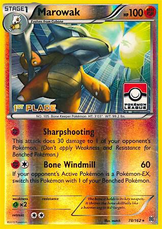 Marowak - 78/162 (Pokemon League) [1st Place] 078/162 from League & Championship Cards