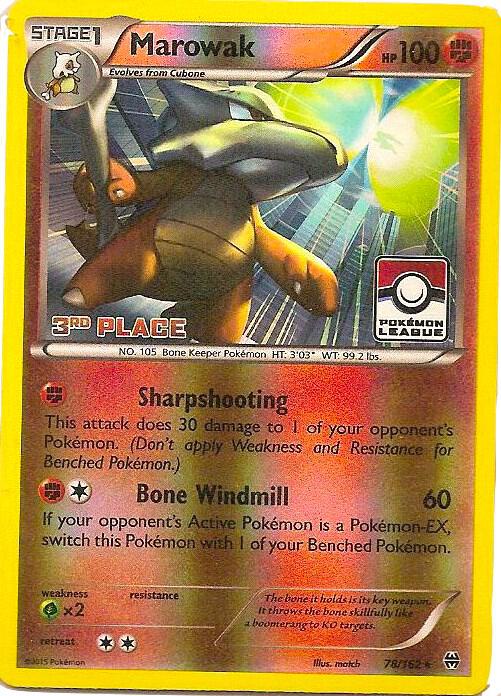 Marowak - 78/162 (Pokemon League) [3rd Place] 078/162 from League & Championship Cards