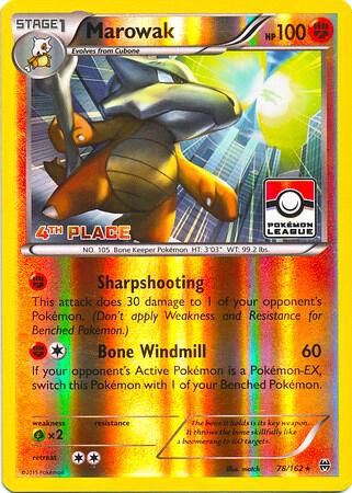 Marowak - 78/162 (Pokemon League) [4th Place] 078/162 from League & Championship Cards