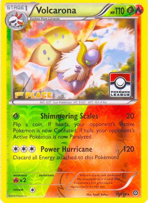 Volcarona - 15/114 (Pokemon League) [1st Place] 015/114 from League & Championship Cards