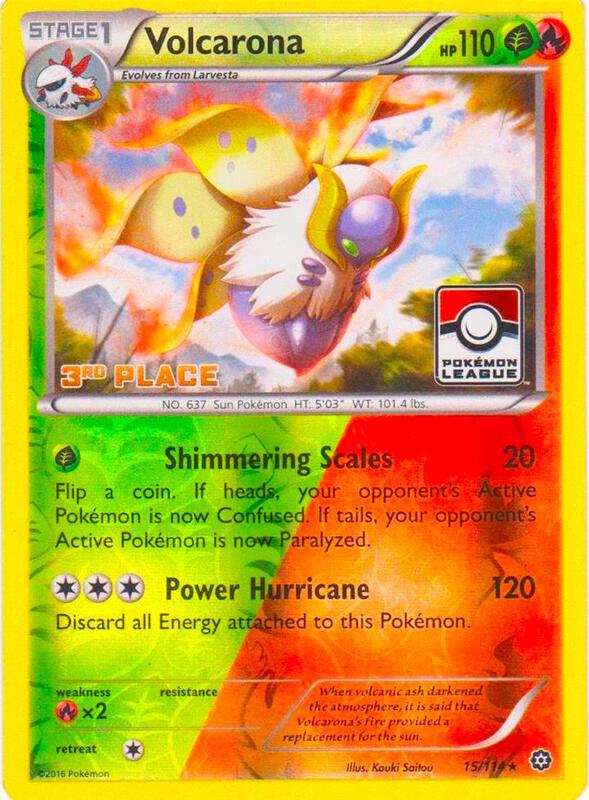 Volcarona - 15/114 (Pokemon League) [3rd Place] 015/114 from League & Championship Cards