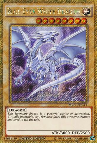 Blue-Eyes White Dragon (Gold Secret Rare) - The Dark Side of
