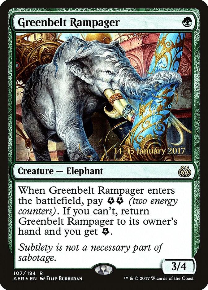 Greenbelt Rampager #107s — Aether Revolt Promos