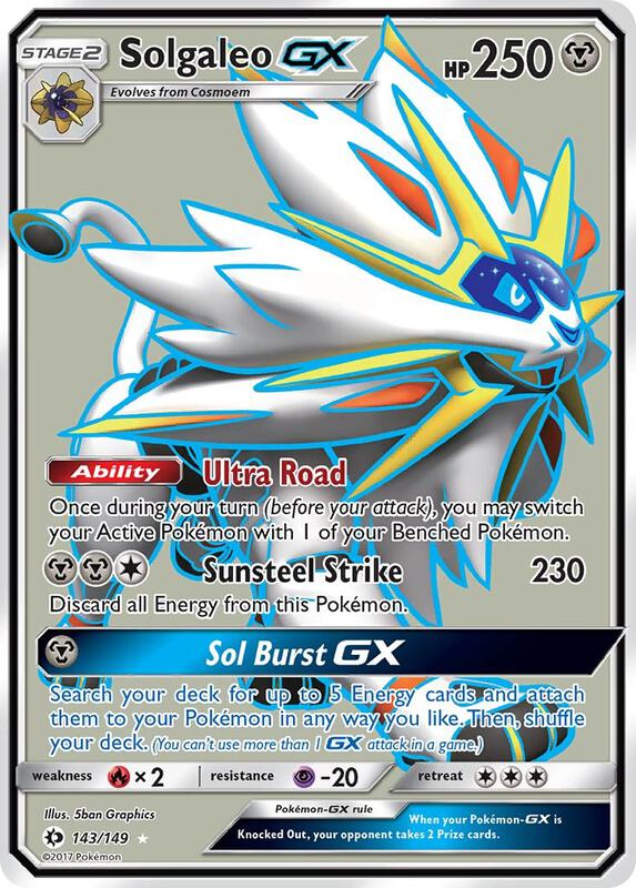 Solgaleo GX (Full Art) 143/149 from SM Base Set