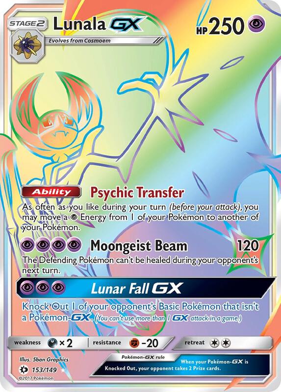 Lunala GX (Secret) 153/149 from SM Base Set
