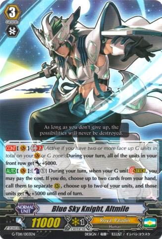 Blue Sky Knight, Altmile