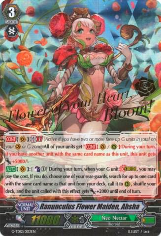 Ranunculus Flower Maiden, Ahsha (Hot Stamped) - G-TD12: Flower