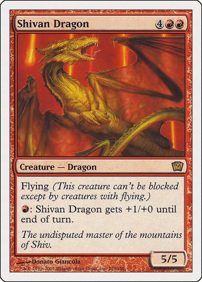 Shivan Dragon 219 card