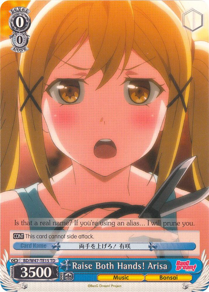 茶 arisa Raise Both Hands! Arisa - BanG Dream! - Weiss Schwarz - TCGplayer.com