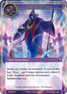 Alhama'at's Purge - Force of Will Return of the Dragon Emperor trading card