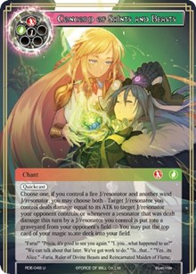 Concord of Saints and Beasts - Force of Will Return of the Dragon Emperor trading card
