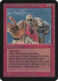 Two-Headed Giant of Foriys - Alpha Edition - Magic: The Gathering card