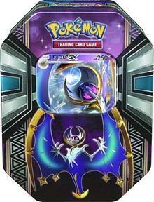 Legends of Alola Tin [Lunala GX] from SM Base Set Pokemon card image