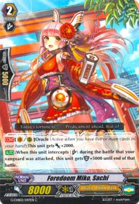 Foredoom Miko, Sachi