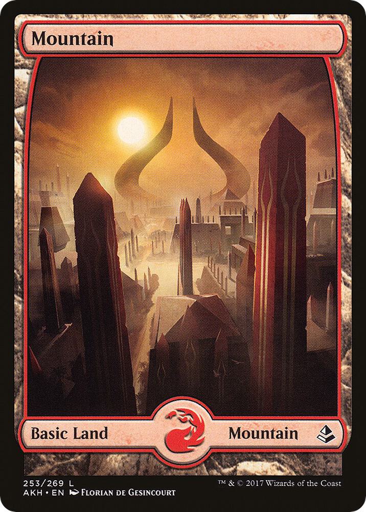 Mountain (253) - Full Art - Amonkhet - Magic: The Gathering