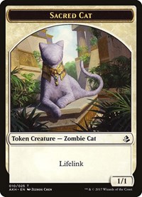 Sacred Cat Token - Amonkhet - Magic: The Gathering card