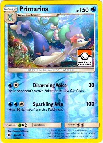Primarina - 41/149 (Pokemon League) 041/149 from League & Championship Cards